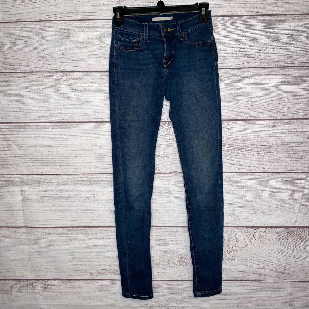 Levi 710 women’s super skinny blue jeans